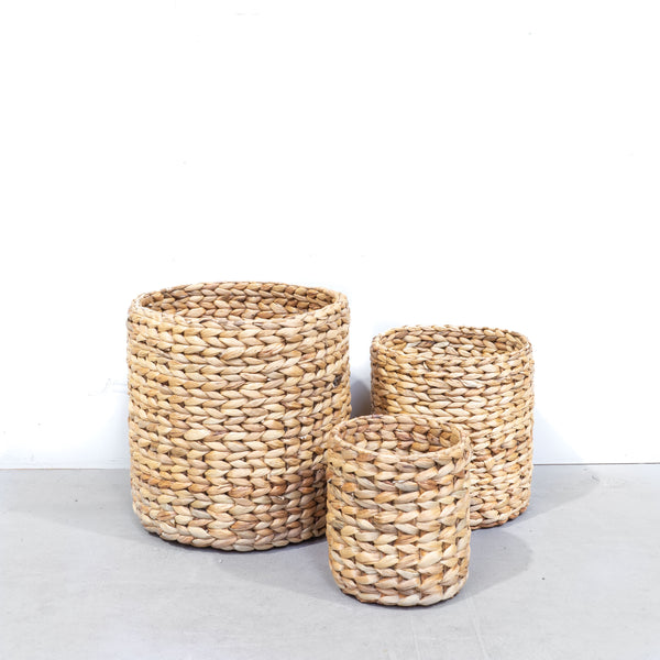 Water Hyacinth Midi Round Basket