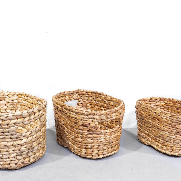 Water Hyacinth Basket W handles
