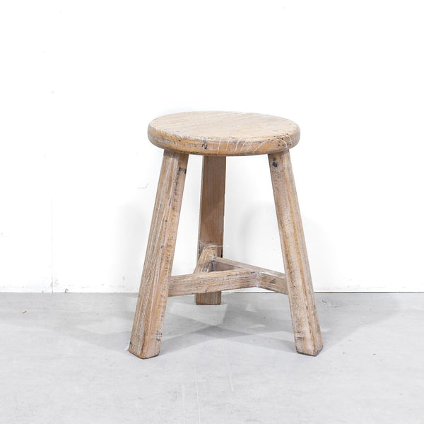Round Top Stool w. 3 legs NATURAL 400H