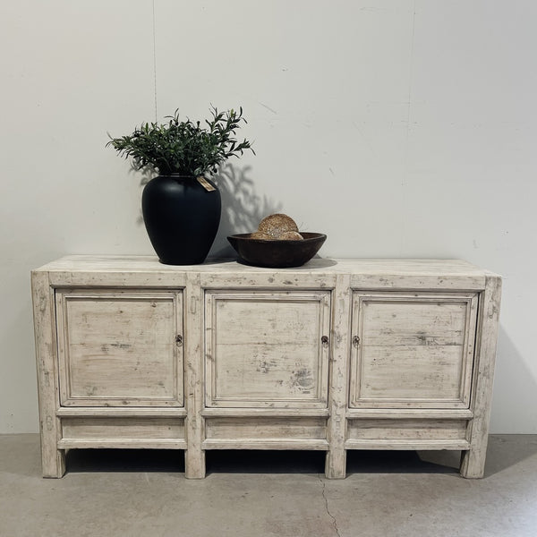  3 Door Sideboard Whitewash C.1920