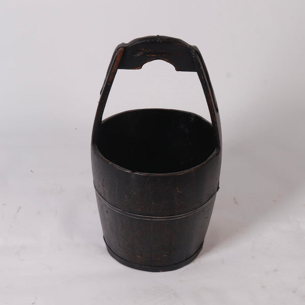 Antique Water Bucket  BLACK