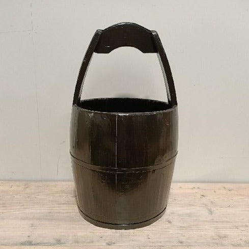 Antique Water Bucket  BLACK