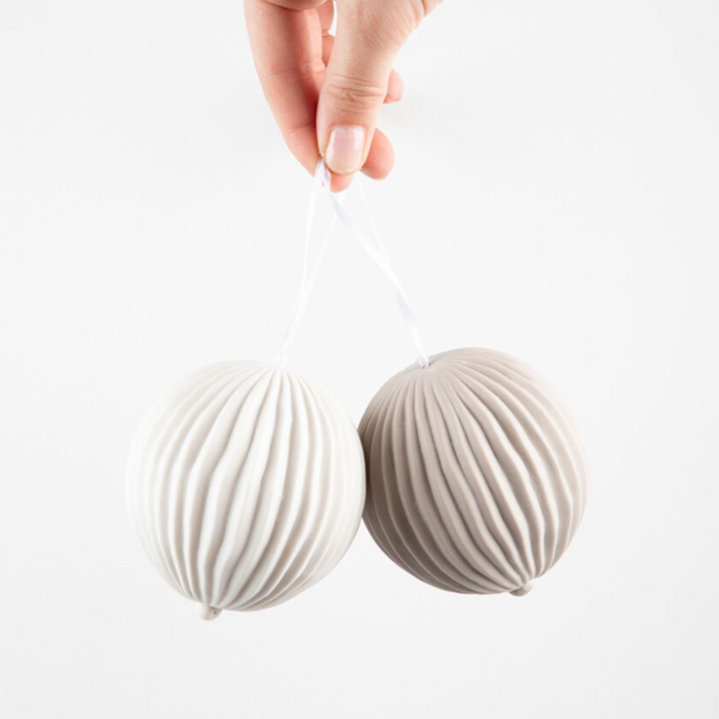 Fable Hanging Porcelain Sphere PARCHMENT